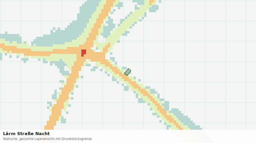 Statische Kartenansicht: Lärm Straße Nacht