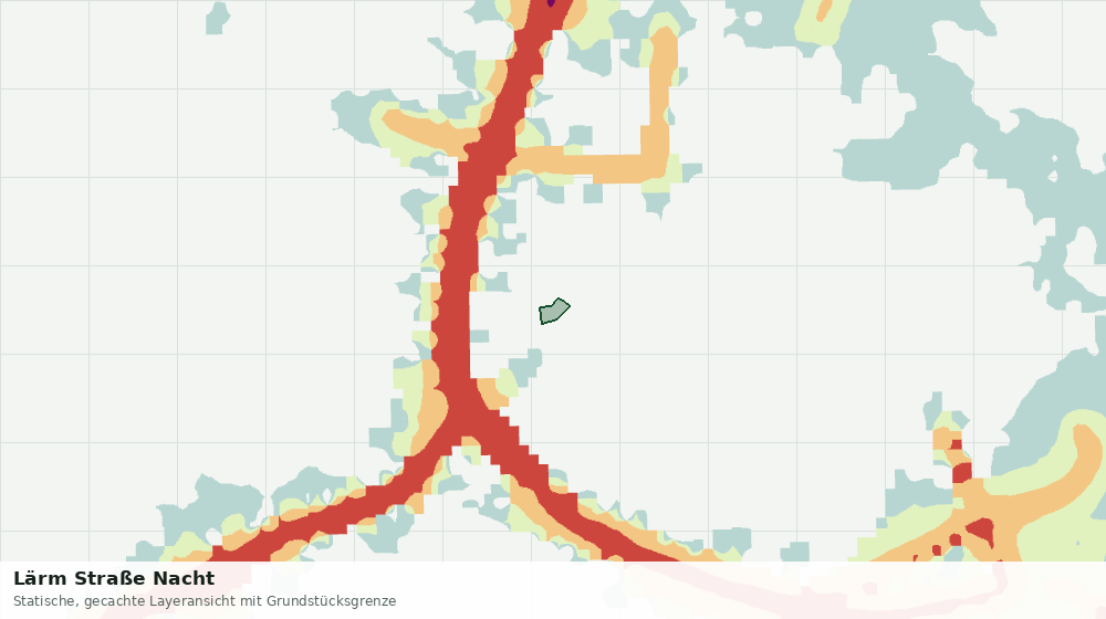 Statische Kartenansicht: Lärm Straße Nacht