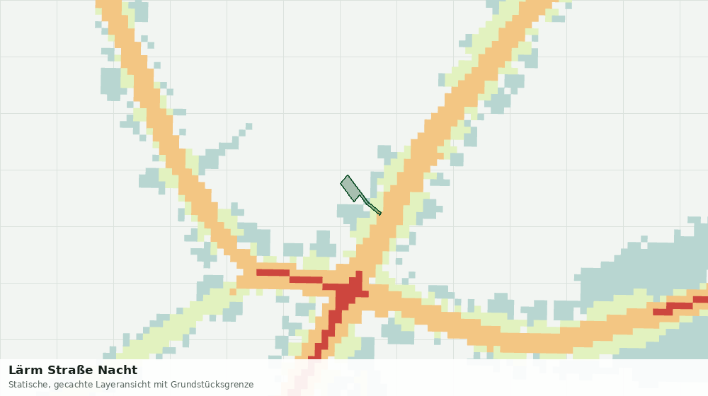 Statische Kartenansicht: Lärm Straße Nacht