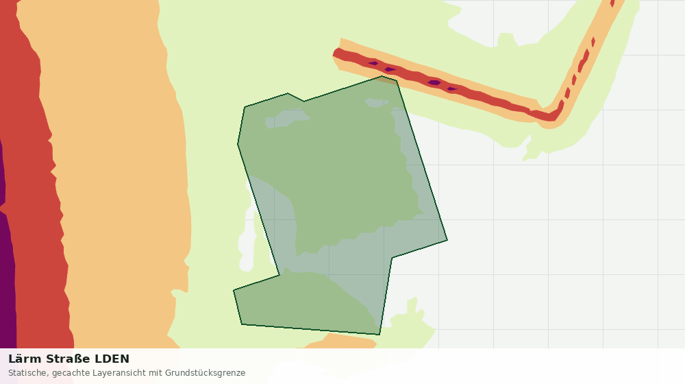 Statische Kartenansicht: Lärm Straße LDEN