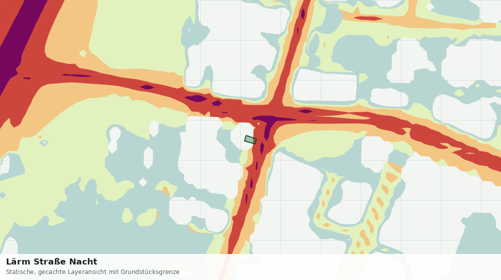 Statische Kartenansicht: Lärm Straße Nacht