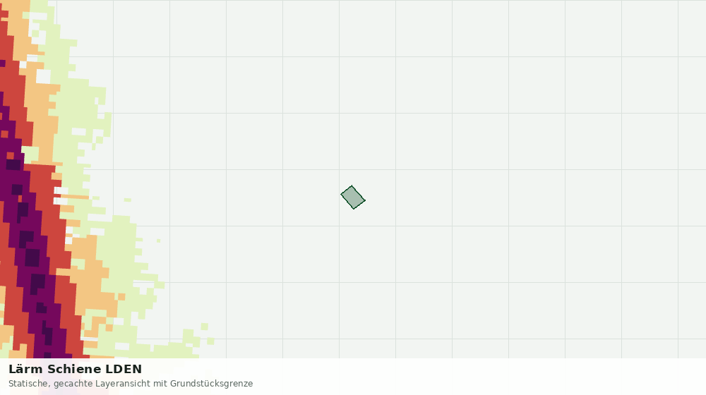 Statische Kartenansicht: Lärm Schiene LDEN