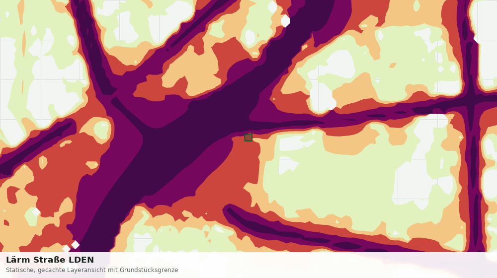Statische Kartenansicht: Lärm Straße LDEN