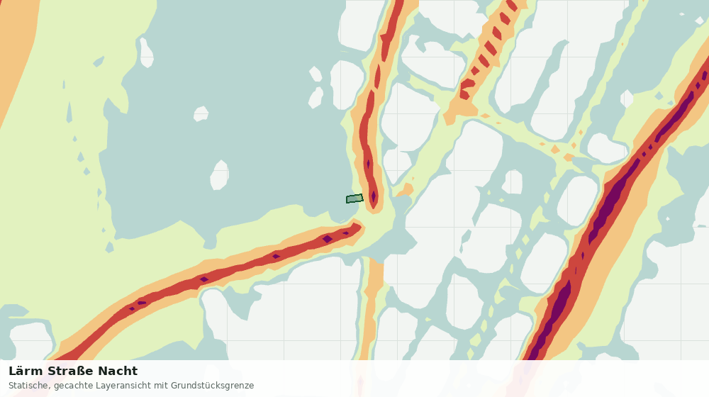 Statische Kartenansicht: Lärm Straße Nacht