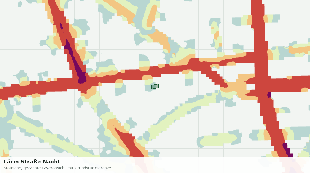 Statische Kartenansicht: Lärm Straße Nacht