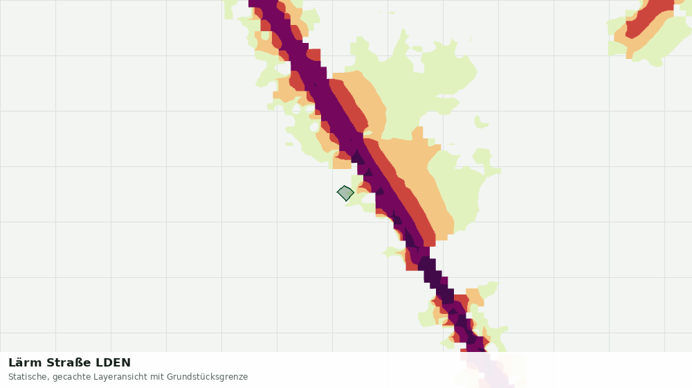 Statische Kartenansicht: Lärm Straße LDEN