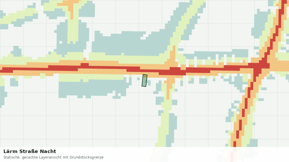 Statische Kartenansicht: Lärm Straße Nacht