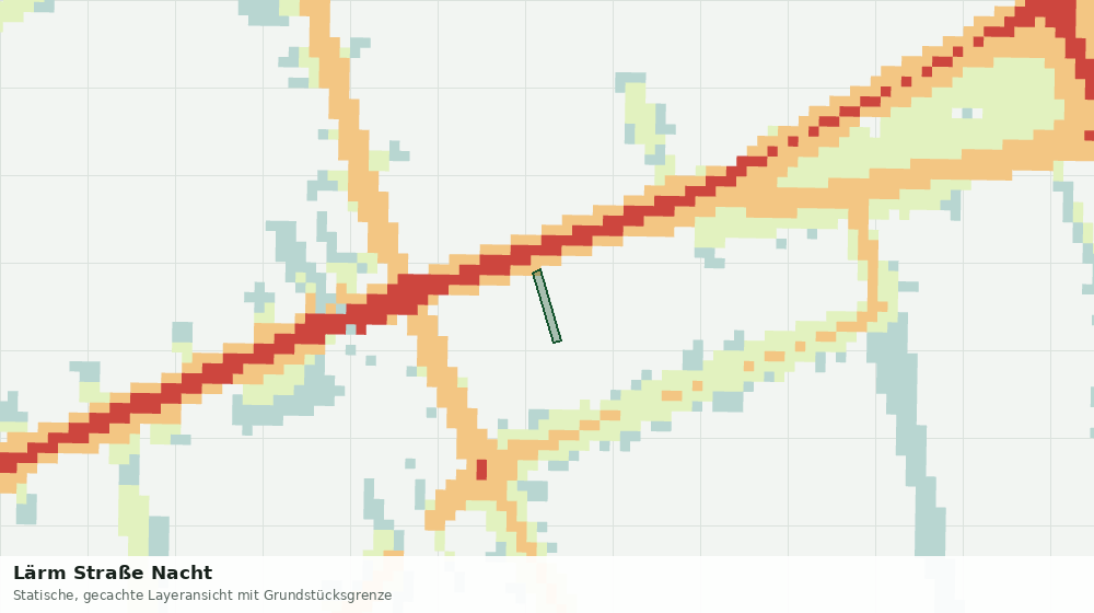 Statische Kartenansicht: Lärm Straße Nacht