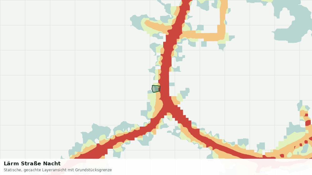 Statische Kartenansicht: Lärm Straße Nacht