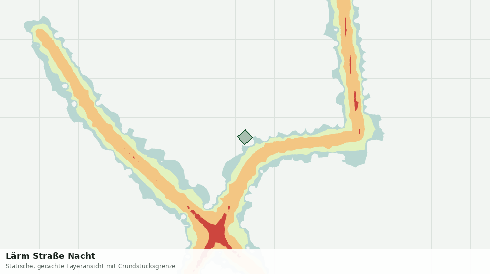 Statische Kartenansicht: Lärm Straße Nacht