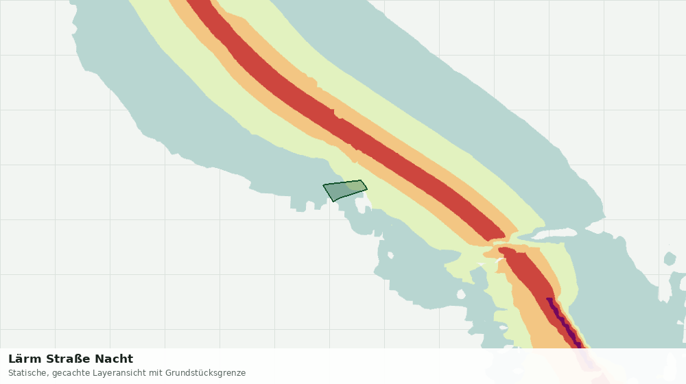 Statische Kartenansicht: Lärm Straße Nacht