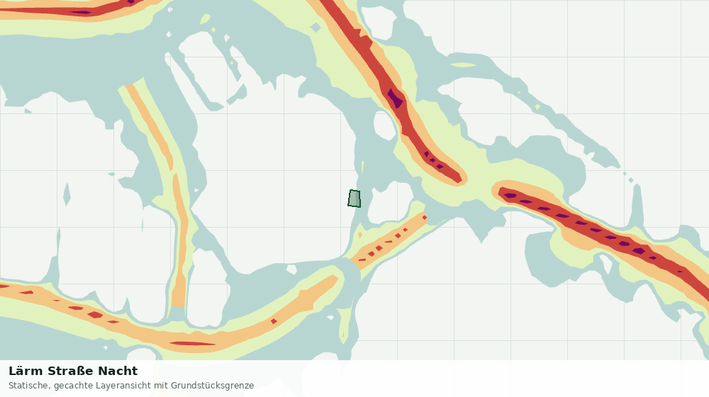Statische Kartenansicht: Lärm Straße Nacht