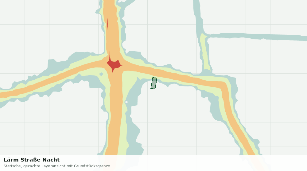 Statische Kartenansicht: Lärm Straße Nacht