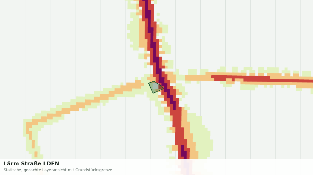 Statische Kartenansicht: Lärm Straße LDEN