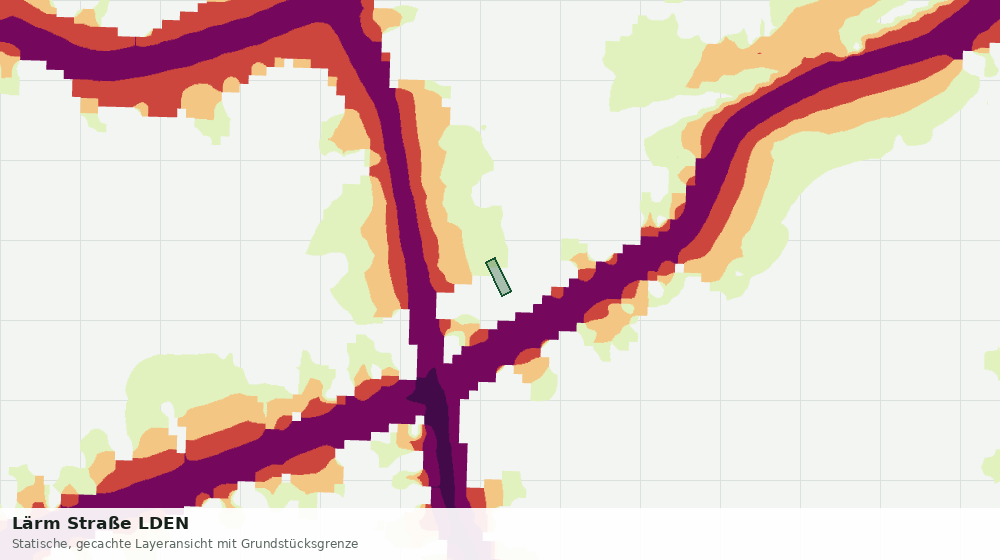 Statische Kartenansicht: Lärm Straße LDEN