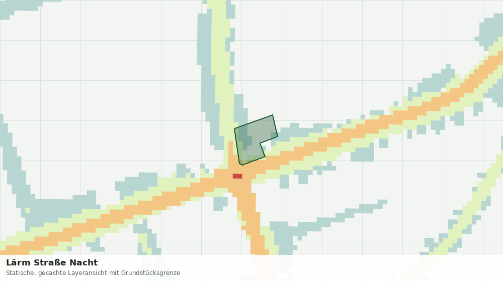 Statische Kartenansicht: Lärm Straße Nacht