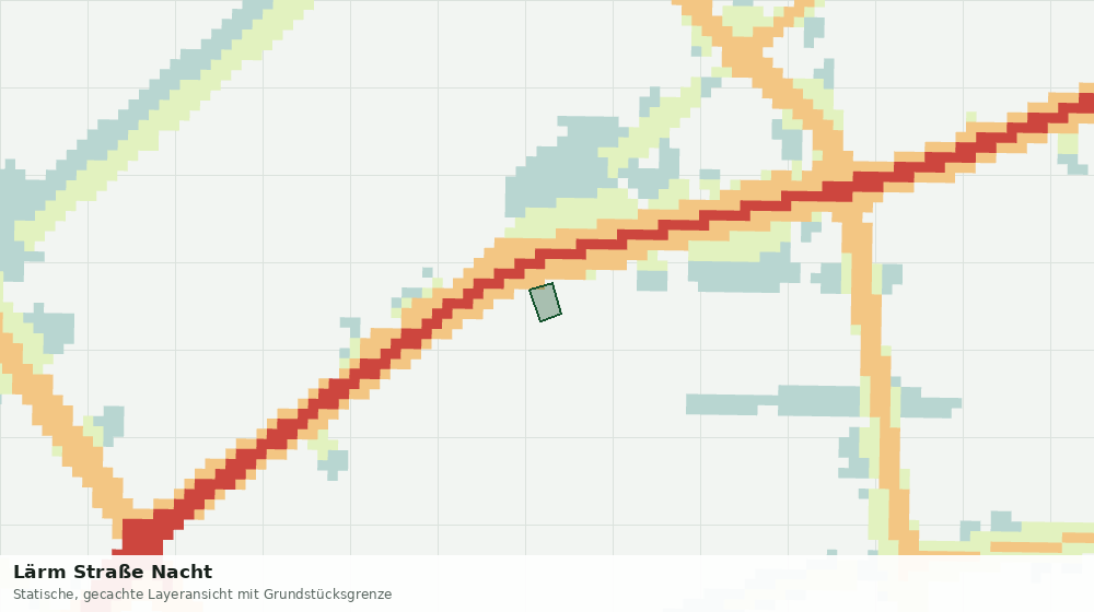 Statische Kartenansicht: Lärm Straße Nacht