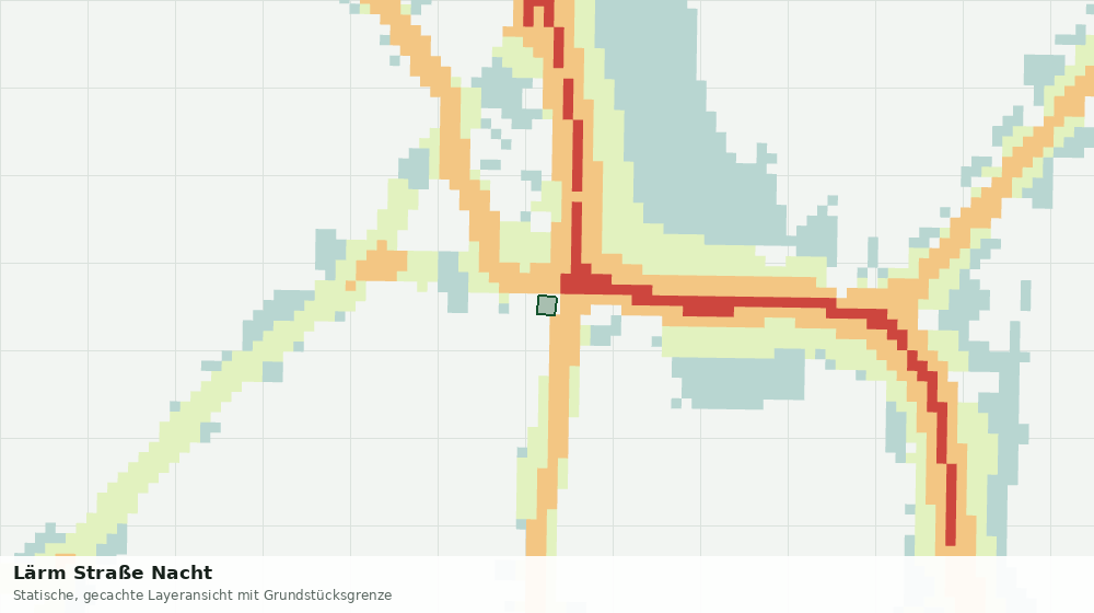 Statische Kartenansicht: Lärm Straße Nacht