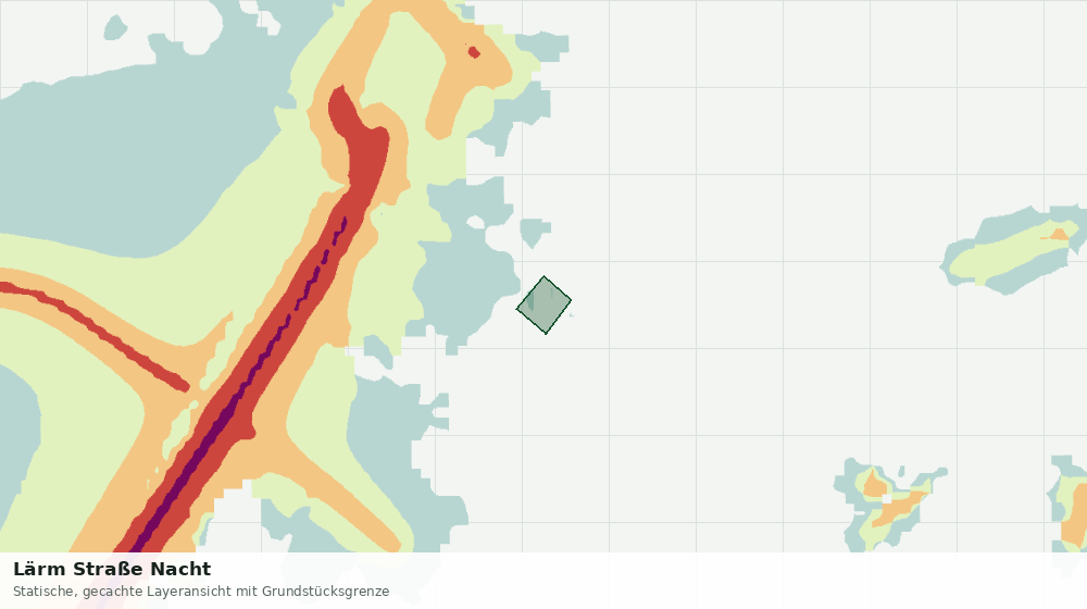 Statische Kartenansicht: Lärm Straße Nacht