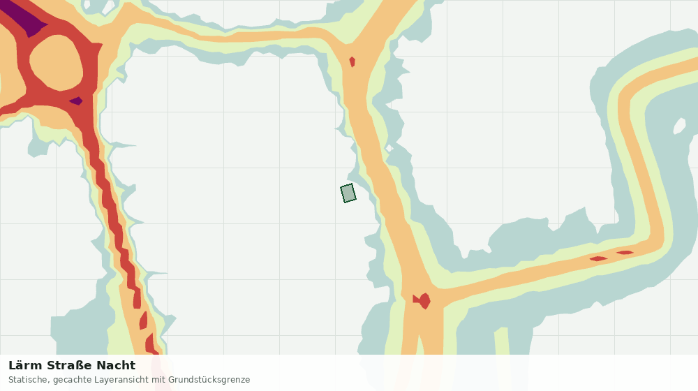 Statische Kartenansicht: Lärm Straße Nacht