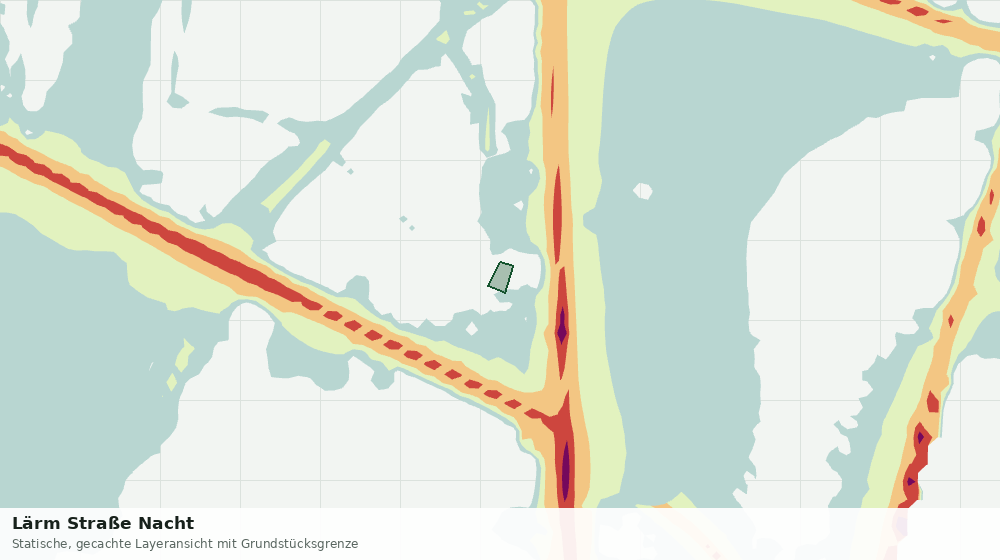 Statische Kartenansicht: Lärm Straße Nacht