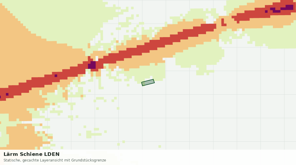 Statische Kartenansicht: Lärm Schiene LDEN