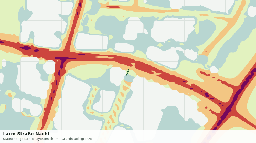 Statische Kartenansicht: Lärm Straße Nacht