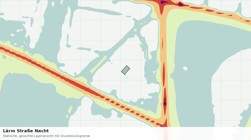 Statische Kartenansicht: Lärm Straße Nacht