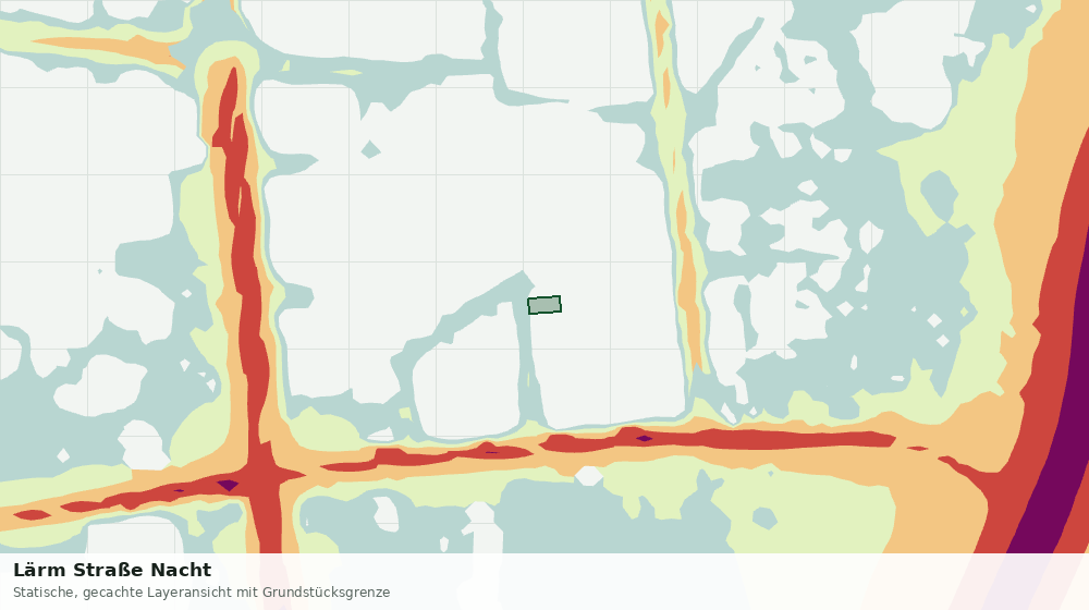 Statische Kartenansicht: Lärm Straße Nacht