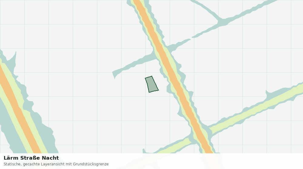 Statische Kartenansicht: Lärm Straße Nacht