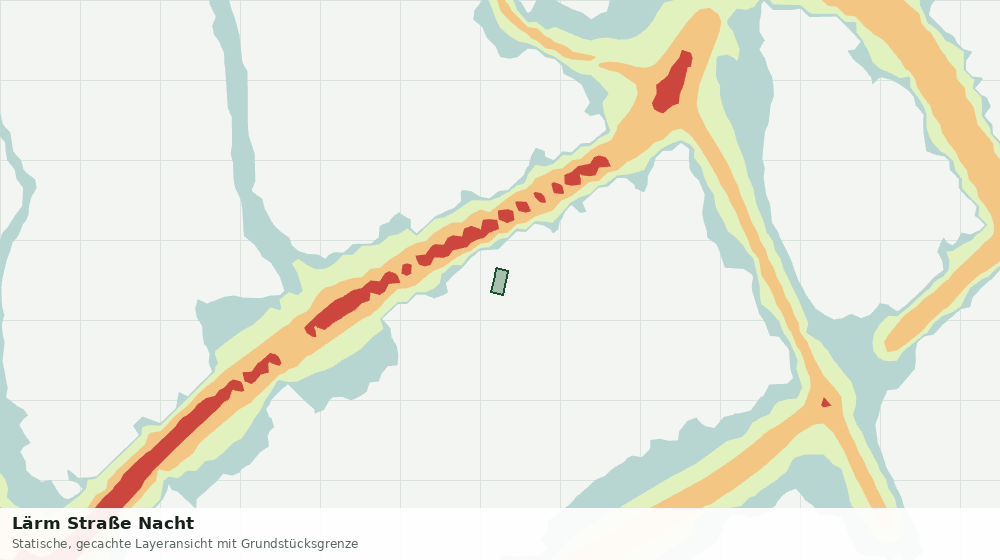 Statische Kartenansicht: Lärm Straße Nacht