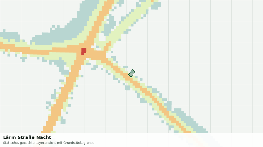 Statische Kartenansicht: Lärm Straße Nacht