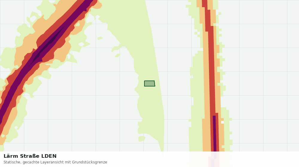 Statische Kartenansicht: Lärm Straße LDEN