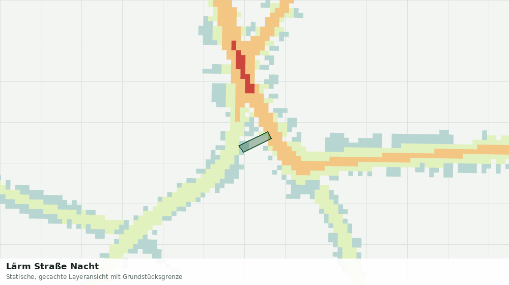 Statische Kartenansicht: Lärm Straße Nacht