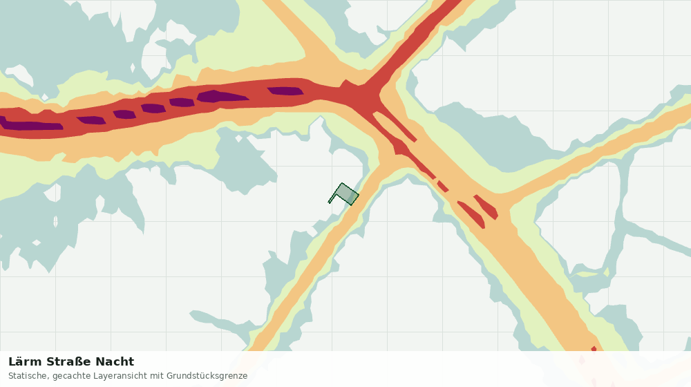 Statische Kartenansicht: Lärm Straße Nacht