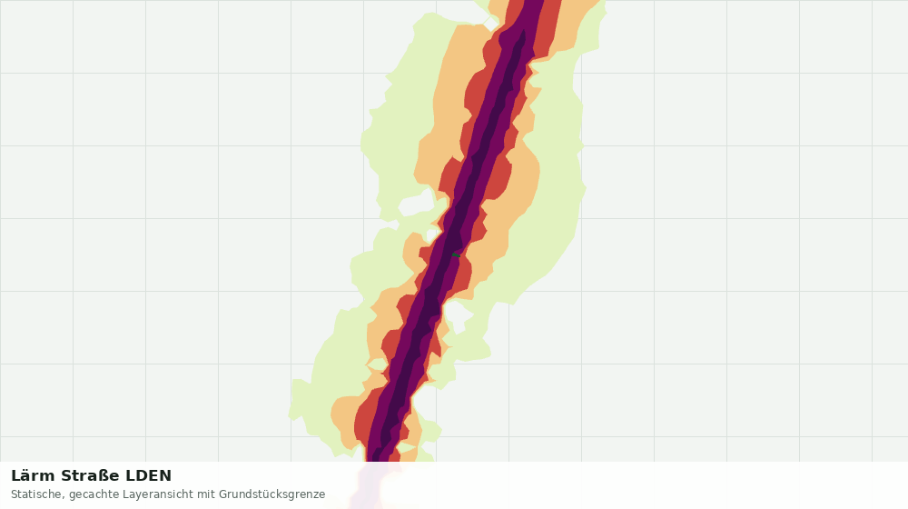 Statische Kartenansicht: Lärm Straße LDEN