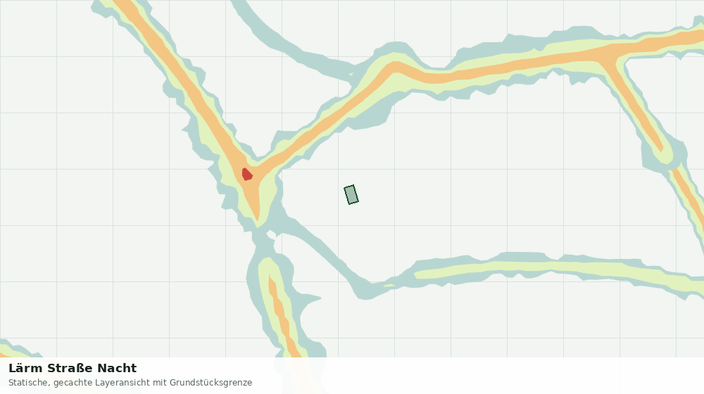 Statische Kartenansicht: Lärm Straße Nacht
