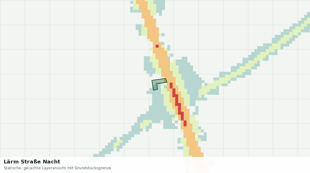 Statische Kartenansicht: Lärm Straße Nacht