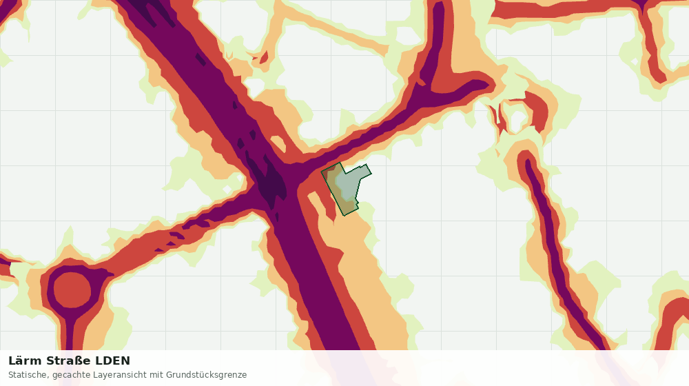 Statische Kartenansicht: Lärm Straße LDEN