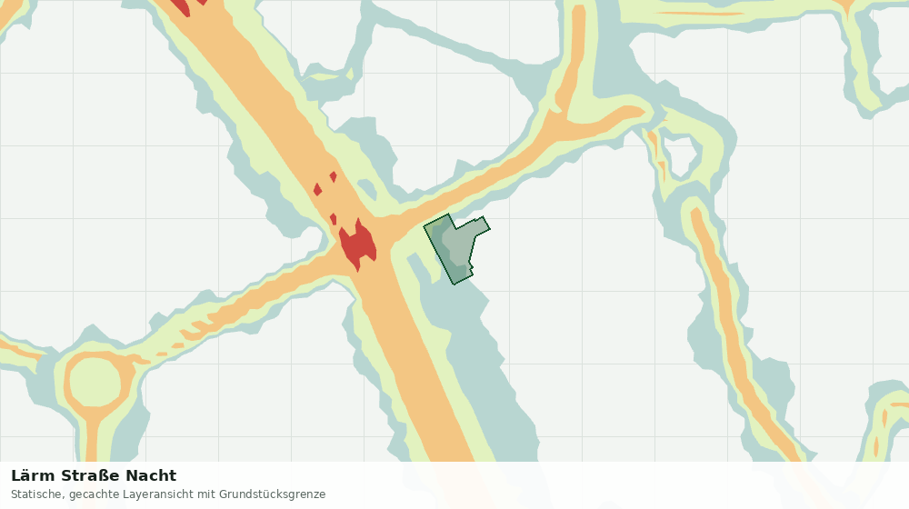 Statische Kartenansicht: Lärm Straße Nacht