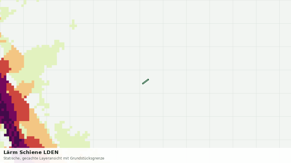 Statische Kartenansicht: Lärm Schiene LDEN