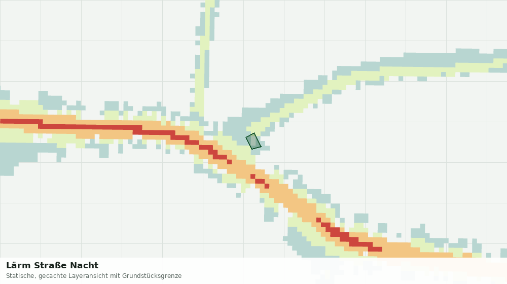 Statische Kartenansicht: Lärm Straße Nacht