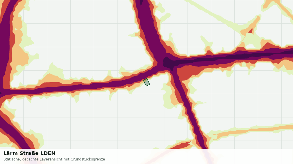 Statische Kartenansicht: Lärm Straße LDEN