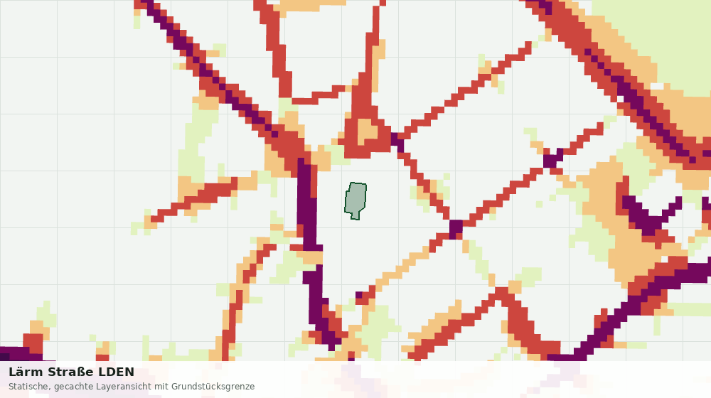 Statische Kartenansicht: Lärm Straße LDEN