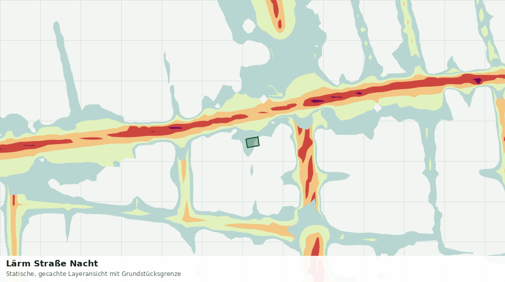 Statische Kartenansicht: Lärm Straße Nacht