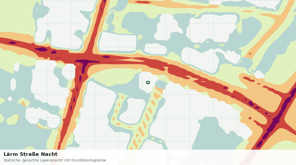 Statische Kartenansicht: Lärm Straße Nacht