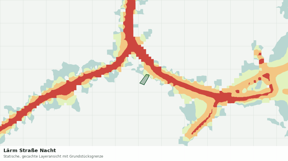 Statische Kartenansicht: Lärm Straße Nacht