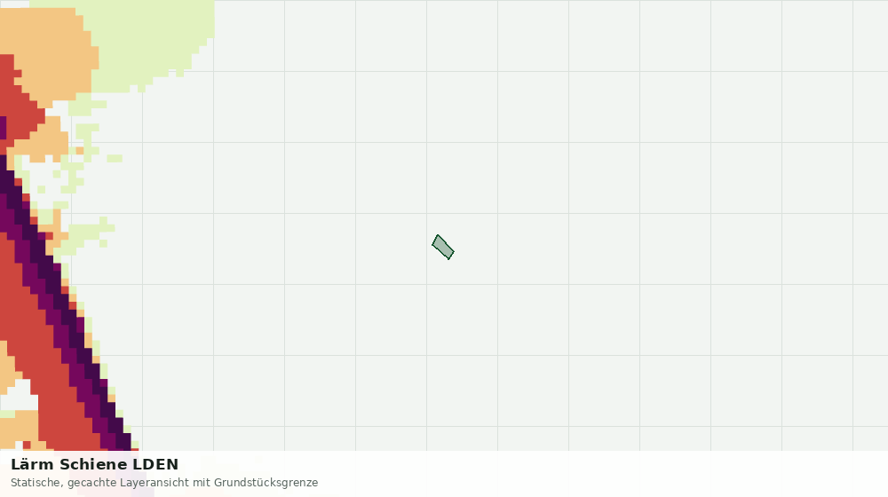 Statische Kartenansicht: Lärm Schiene LDEN