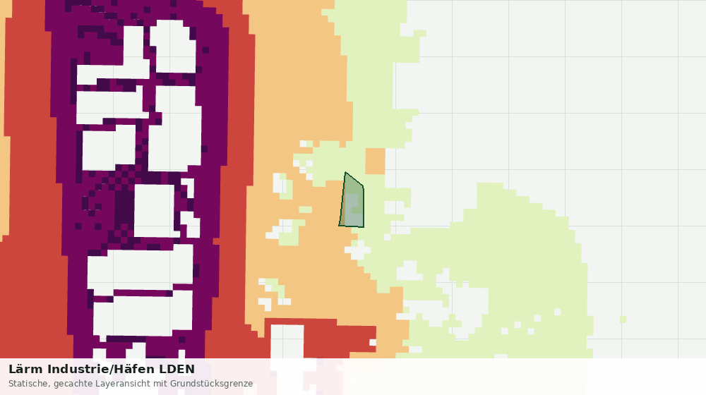 Statische Kartenansicht: Lärm Industrie/Häfen LDEN