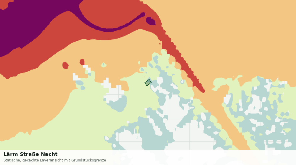 Statische Kartenansicht: Lärm Straße Nacht